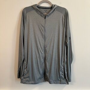Men’s Hurley gray lightweight zip up UPF 50 hooded jacket size XL